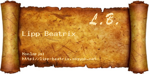 Lipp Beatrix névjegykártya