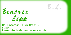 beatrix lipp business card